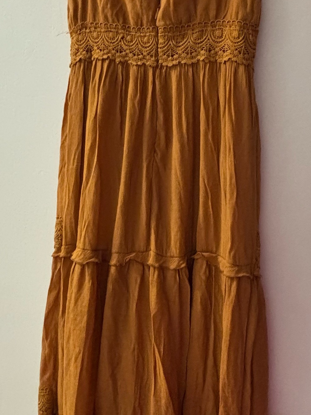 Mustard Tiered Maxi dress - Women